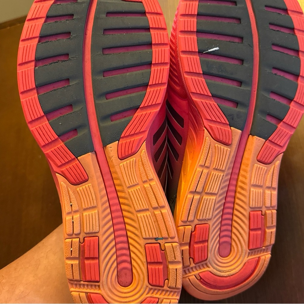 Asics fuzeGEL Womens Size 9.5 Athletic Running Shoes Orange Gray - Picture 7 of 7